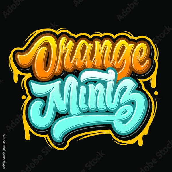 Obraz Orange Mintz lettering design