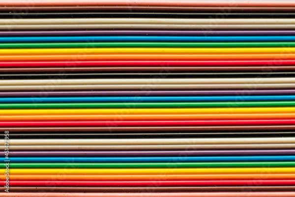 Fototapeta Multicolored ribbon cable in full frame