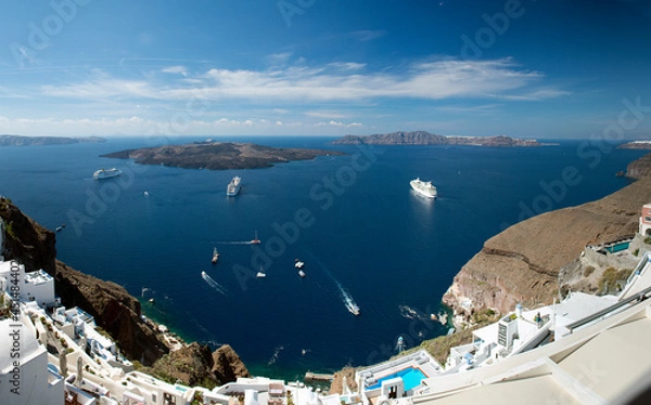 Fototapeta Panorama Santorini Krater