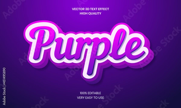 Obraz Editable Text Effect, Purple Text Style With Purple Color