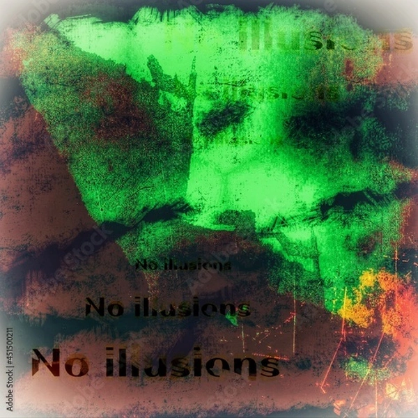 Fototapeta Abstract green and brown grunge background with text