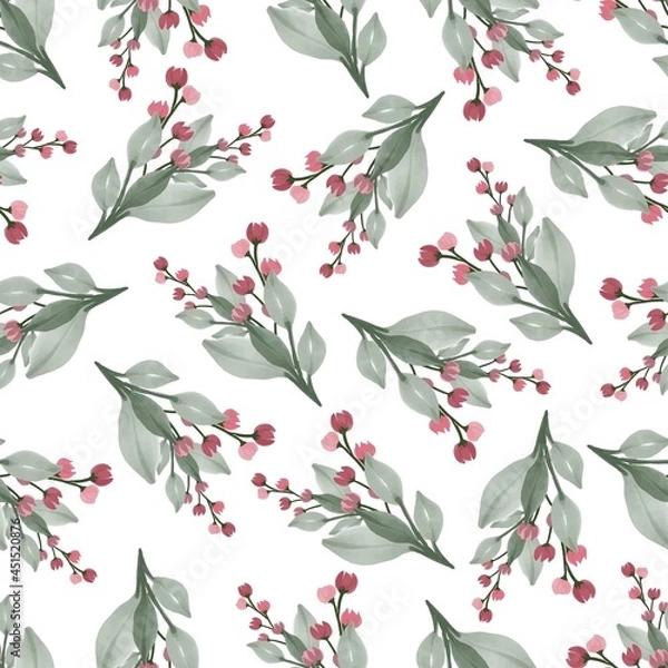 Obraz seamless pattern of red wildflower 