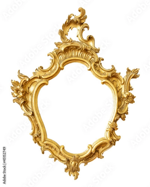 Obraz Gold vintage frame isolated on white background