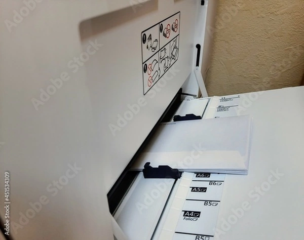 Obraz The printer prints the address on envelopes
