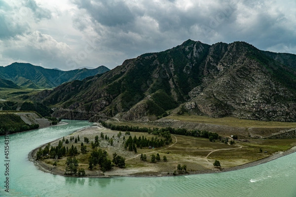 Fototapeta a trip to the Altai mountains in the summer periud
