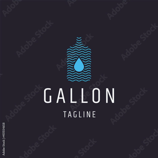 Obraz Water gallon logo icon design template flat vector
