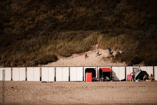 Fototapeta Beach houses at the Netherlands