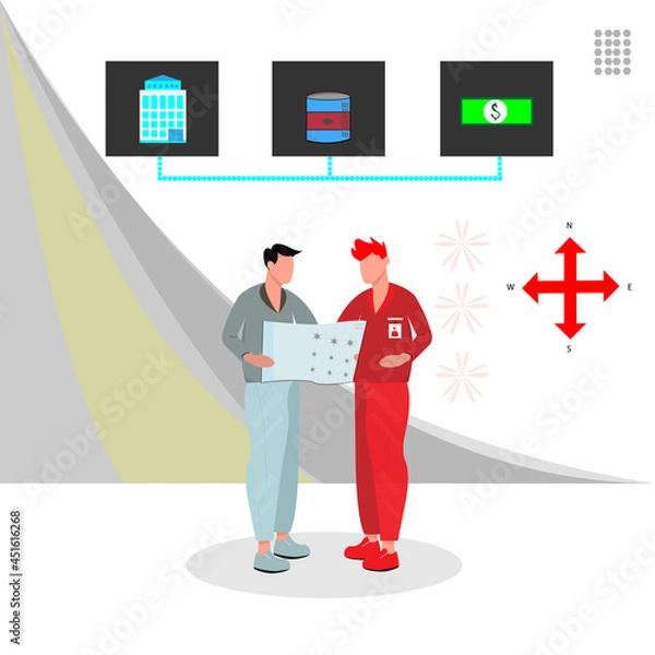 Obraz building construction plans vector illustration design