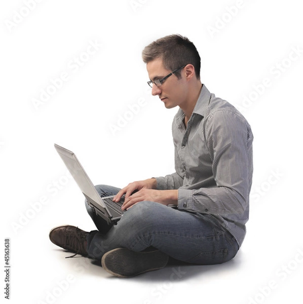 Obraz Young Man on the Computer