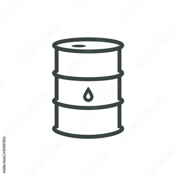 Obraz Oil barrel simple icon. Ecology pollution toxic chemicals gas petrolium symbol. Vector illustration