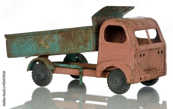 Obraz Old toy on a white background.