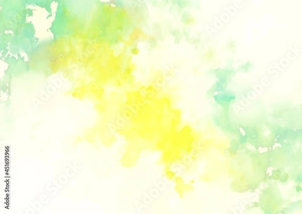 Obraz 幻想的な黄色と黄緑の水彩テクスチャ背景