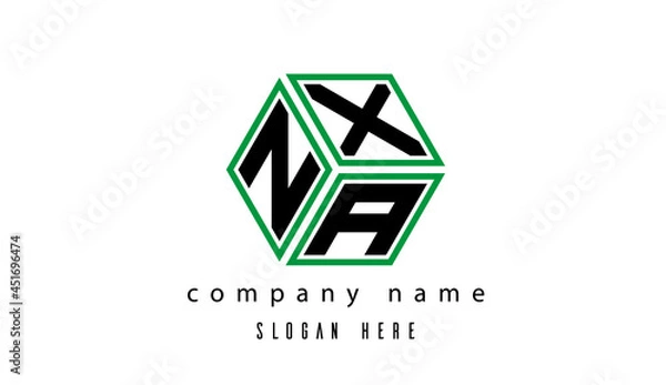 Fototapeta NXA polygon creative latter logo