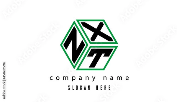 Obraz NXT polygon creative latter logo