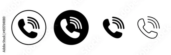 Fototapeta Call icons set. Phone icon vector. mobile phone. telephone icon