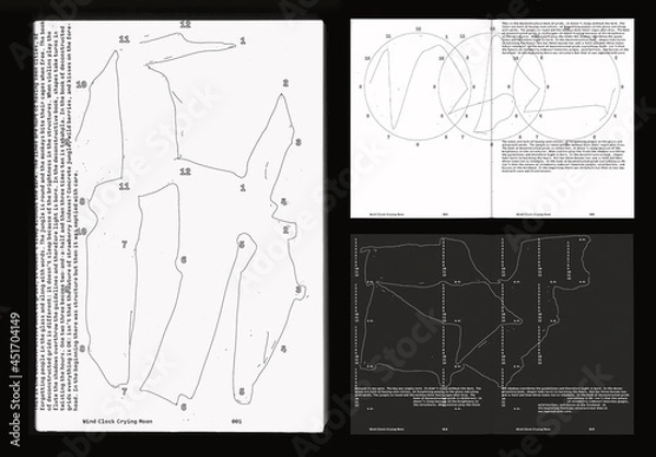 Obraz Wind Clock Crying Moon Illustration Book
