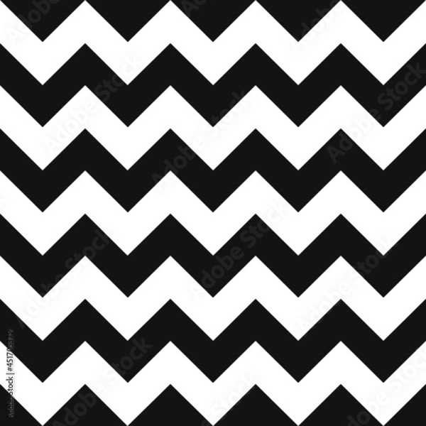 Fototapeta Geometric monochrome seamless pattern. Vector illustration.