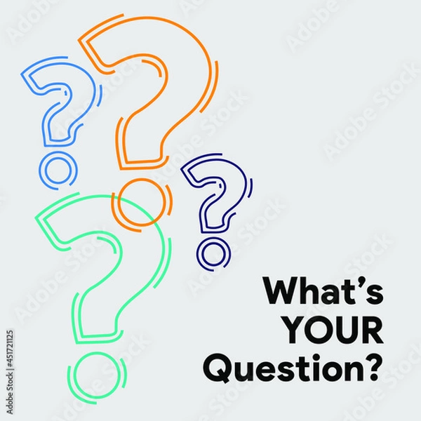 Fototapeta Question mark sign icon, vector illustration. Flat design style FAQ button. Asking questions. Ask for help. Question mark stamp. Need information. Query.