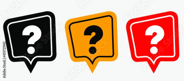 Fototapeta Question mark sign icon, vector illustration. Flat design style with long shadow. FAQ button. Asking questions. Ask for help. Question mark stamp. Need information. Query.