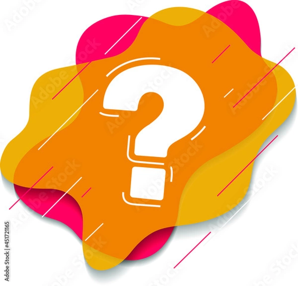 Fototapeta Question mark sign icon, vector illustration. Flat design style with long shadow. FAQ button. Asking questions. Ask for help. Question mark stamp. Need information. Query.