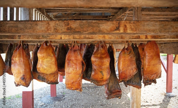 Obraz Specialty of iceland called hakarl (fermented shark)