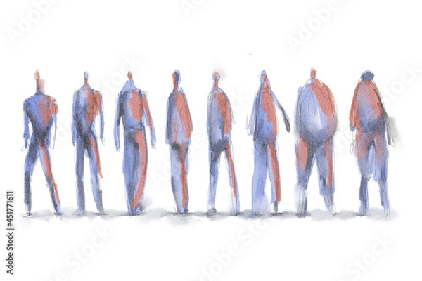 Obraz Architectural people sketch