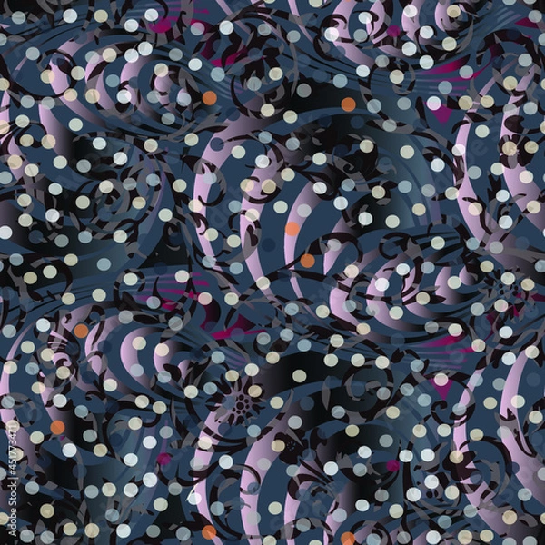 Fototapeta Abstract geometric seamless pattern with circles. Modern abstract design. Vector illustration art. For design textiles, paper. 