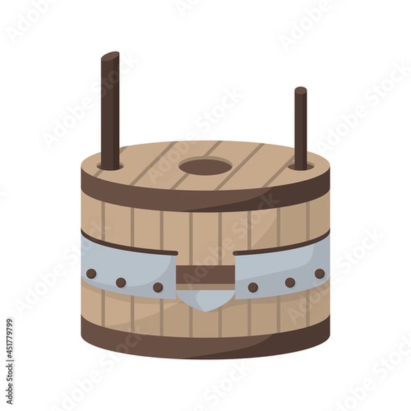 Obraz Isolated  flat grain grater on white.