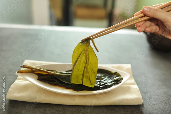 Fototapeta 한국 전통 음식 명이나물