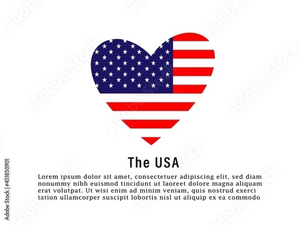Fototapeta usa flag design vector template
