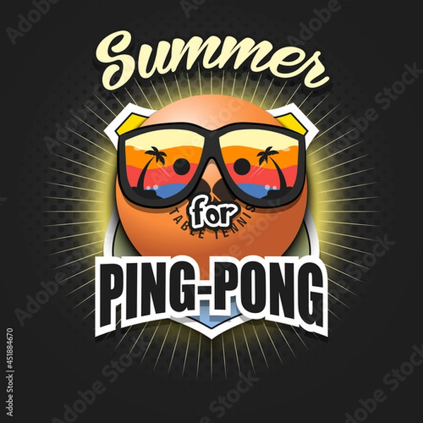 Fototapeta Summer logo. Summer for ping-pong