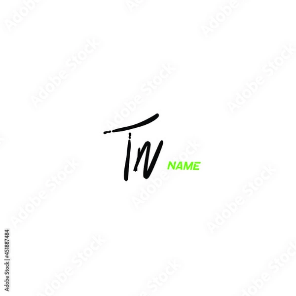 Obraz TN handwritten logo for identity