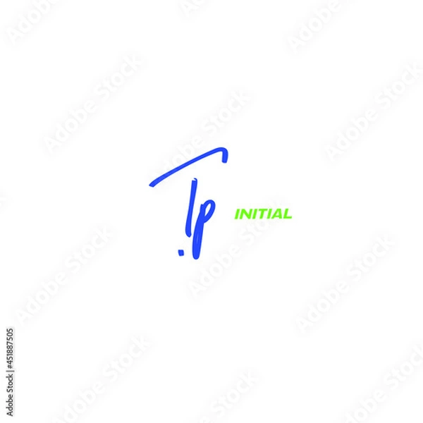 Obraz Tp handwritten logo for identity 