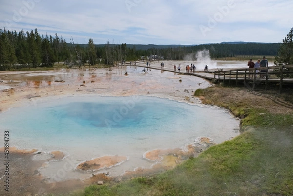 Obraz イエローストーン8月のプール(Fountain Paint Pots)