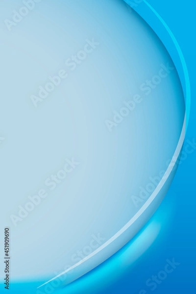 Obraz Cerulean blue curve frame template vector