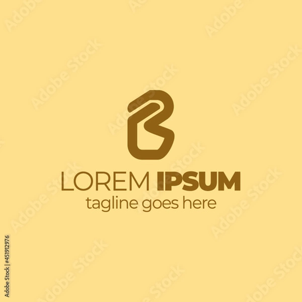 Fototapeta The B initial logo vector.