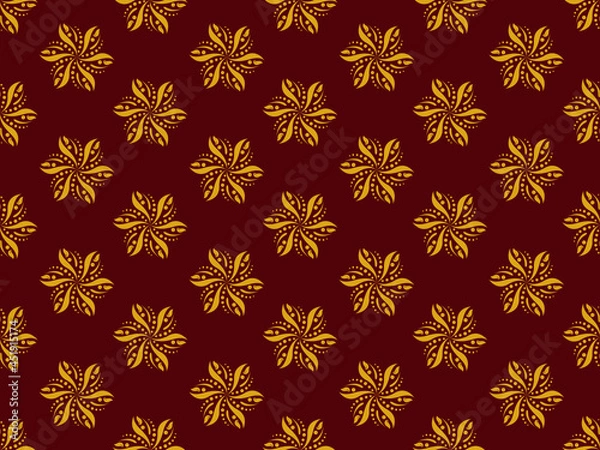 Fototapeta Vintage gold seamless ethnic pattern pattern background, beautiful, suitable for fabric patterns and other textile industries.
