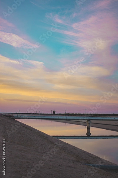 Obraz sunset over river