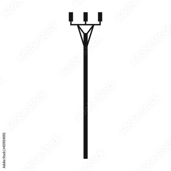 Fototapeta Electric tower. A power line support is a structure for holding wires. Support of an overhead power transmission line. Vector illustration isolated on a white background for design and web.