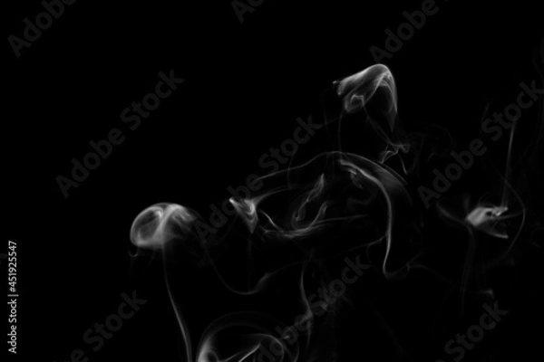 Obraz Smoke on black background.