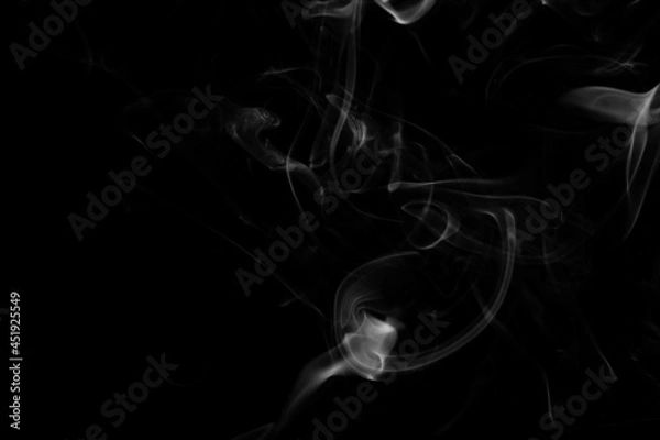 Obraz Smoke on black background.