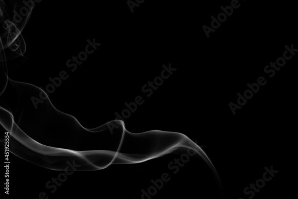 Obraz Smoke on black background.