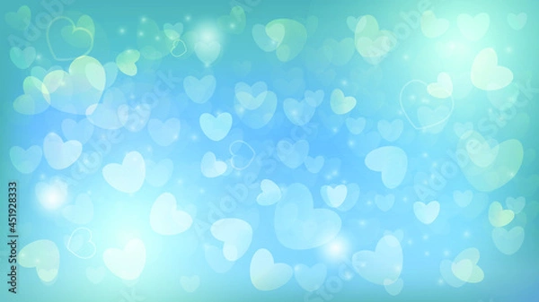 Fototapeta Hearts. Valentine's Day abstract background with hearts. Vector.