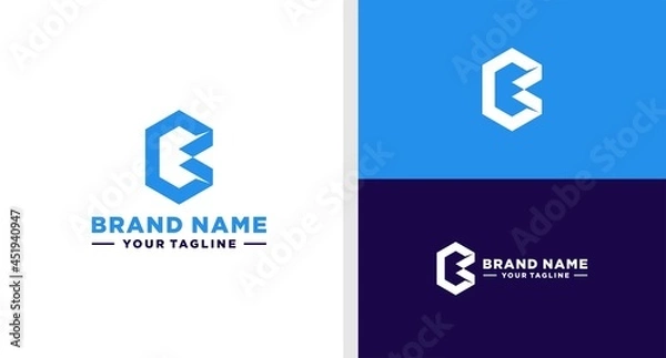 Obraz ETTER B LOGO TECHNOLOGY GEOMETRIC EDITABLE