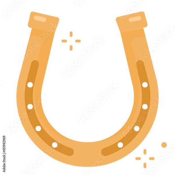 Fototapeta horseshoe flat icon