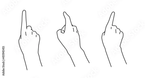 Fototapeta タッチする手