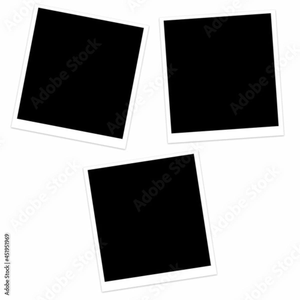 Fototapeta create a blank photo frame combination on a white background