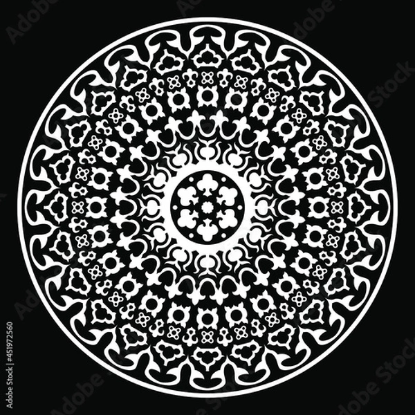 Fototapeta Circular one-color pattern. Illustration in vector