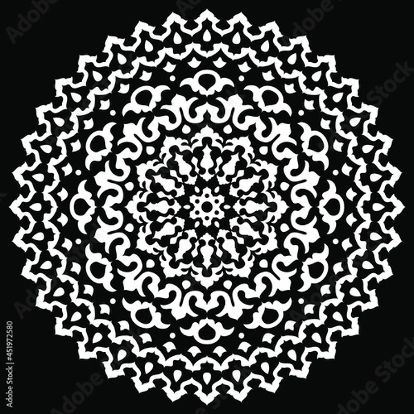 Fototapeta Circular one-color pattern. Illustration in vector