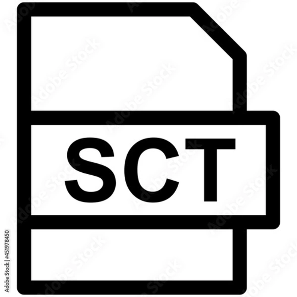 Obraz SCT File Format Vector line Icon Design